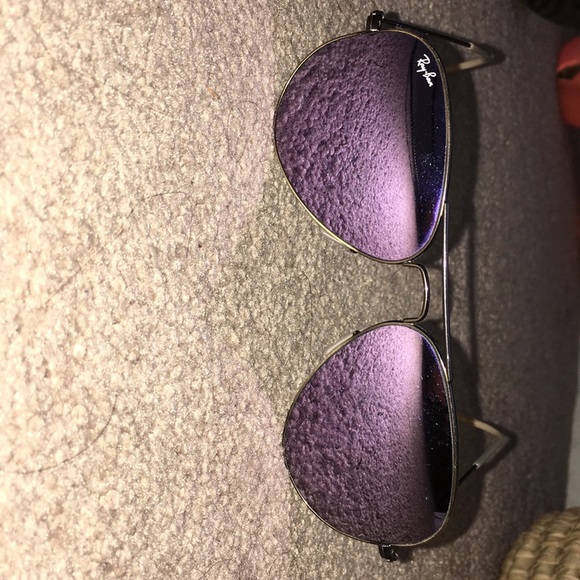 Purple reflective lense raybans